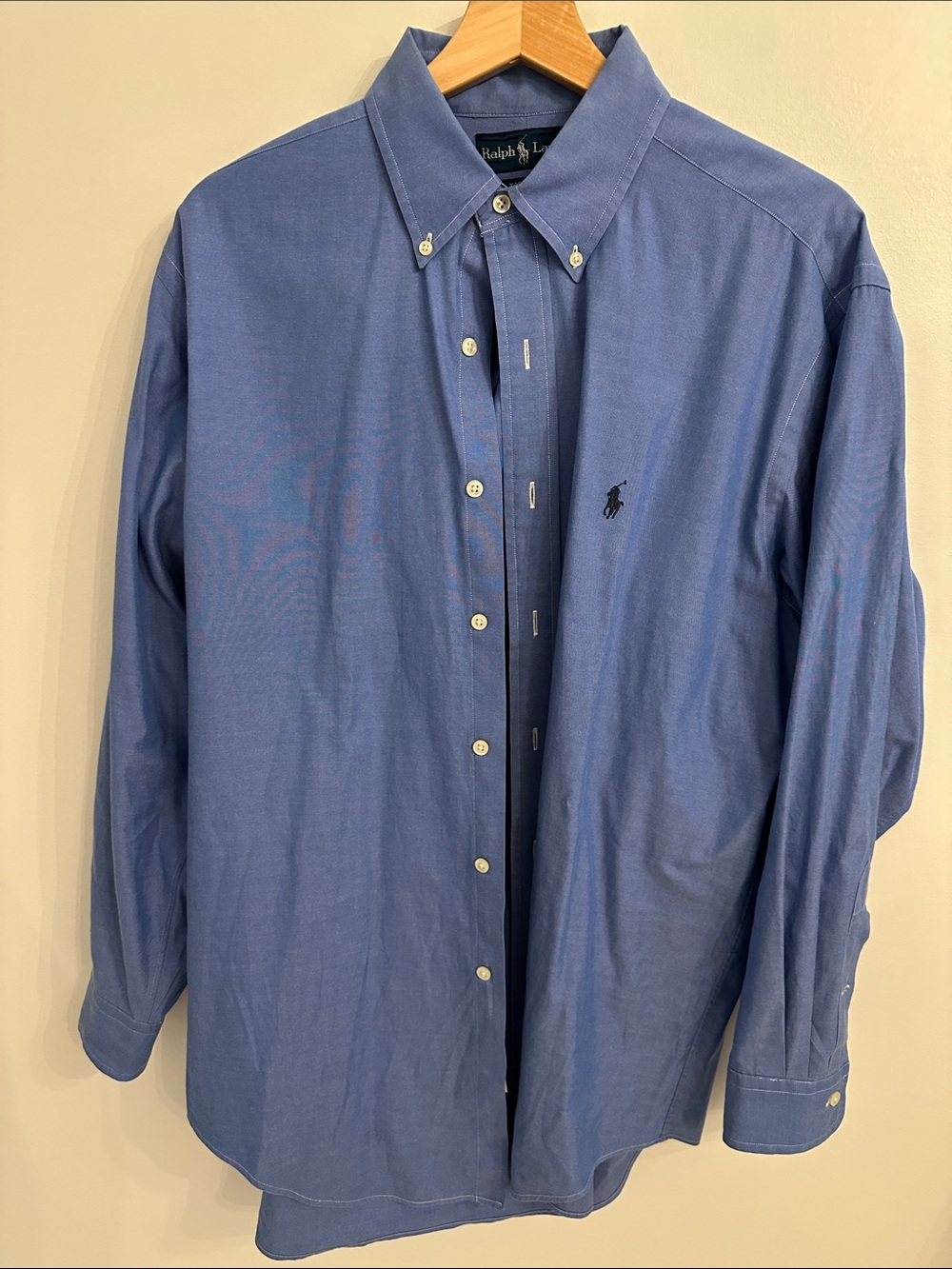 Ralph Lauren Men's Blue Button-Down Dress Shirt